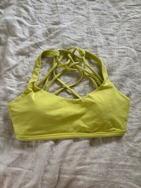 nwot lululemon Lattice-Back Bralette in Lime Green
